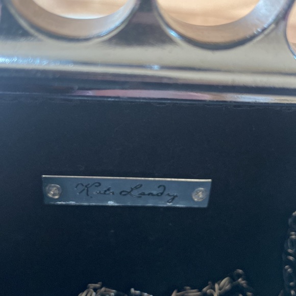 Black brass knuckle alligator texture clutch bag silver skull goth punk - Picture 7 of 8